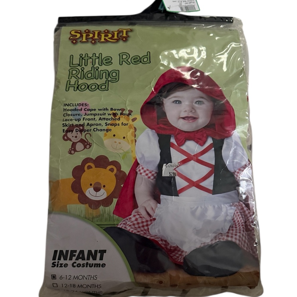 Spirit Infant Red and White Hooded Costume